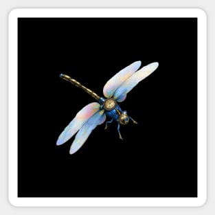 Steampunk Dragonfly with Clock Sticker